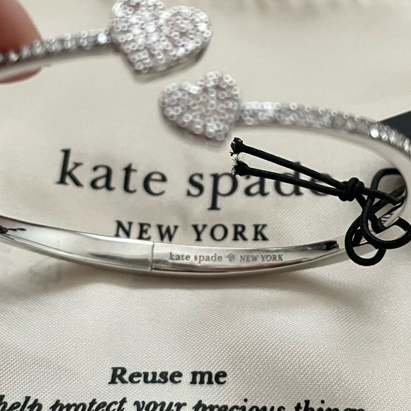 Kate Spade Yours Truly Pave Open Hinge Cuff - Picture 5 of 8